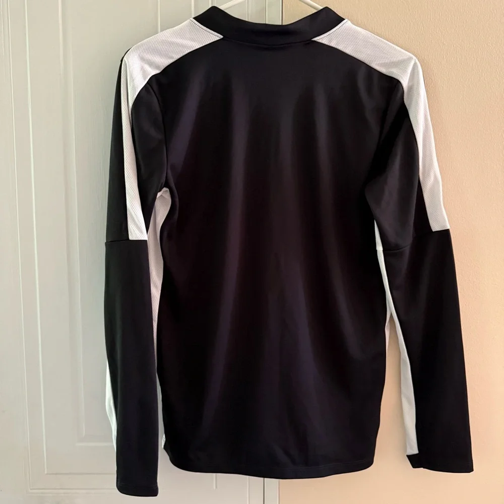 Nike Dri-FIT Drill Top 1/4 Zip Soccer Black White‎ Long Sleeve Kids Large NEW
